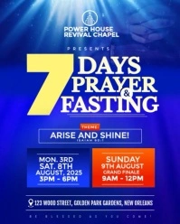 Blue Modern & Minimal Church Prayer And Fasting Encounter Template  Instagram Portrait