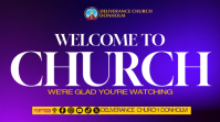Biru Church Welcome Miniatura do YouTube Template