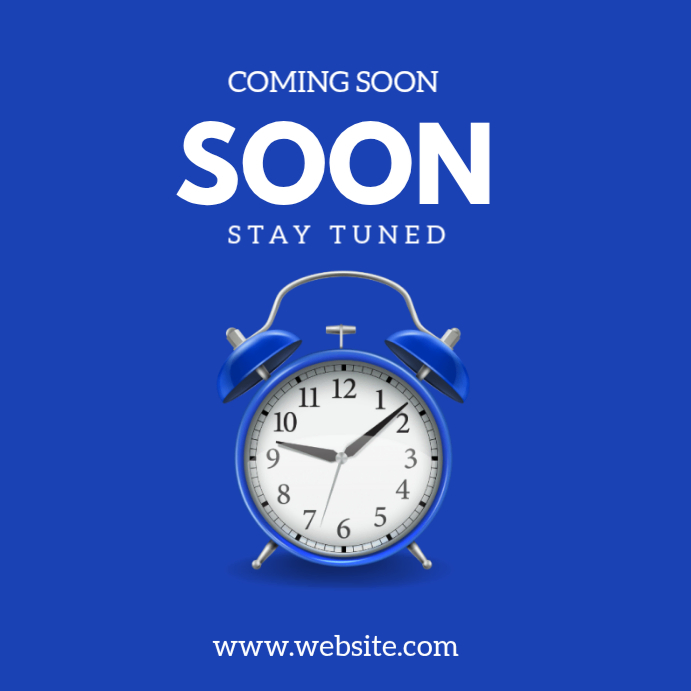 Modèle Blue Modern & Minimal Coming Soon Announcement Instagram Post ...