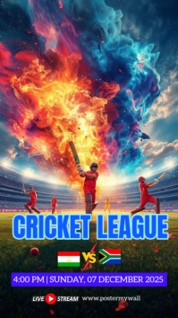 Cricket League Instagram Story Template