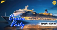 Blue Modern & Minimal Cruise Party Gambar Bersama Facebook template