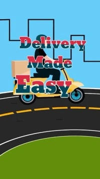 Blue Modern & Minimal Delivery Services Instagram Reel template