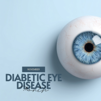 Blue Modern & Minimal Diabetic Eye Disease Month Instagram Post template