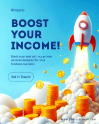 Blue Modern & Minimal Digital Marketing Instagram Portrait template