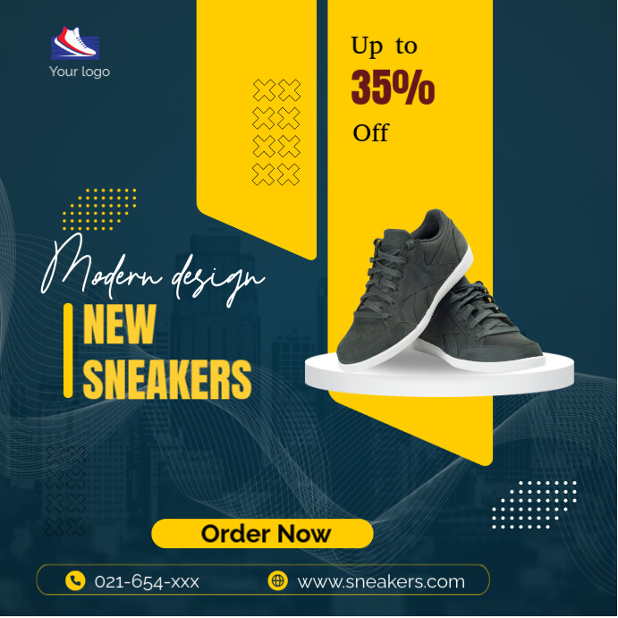 Copy of Blue Modern & Minimal Discount And Sale For Sneakers And Shoes ...