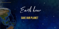 紫色 Earth Hour Eventbrite 横幅 Template