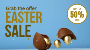 Azul Blue Modern & Minimal Easter Sale Video Digital Display (16:9) Digitalt display Template