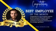 Blue Modern & Minimal Employee Of The Month Template  Digital Display (16:9)