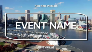 Blue Modern & Minimal Event Promotion Digital Display Video template