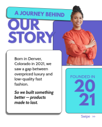 Niebieski Fashion Brand Introduction Instagram Portrait Template - Page 2