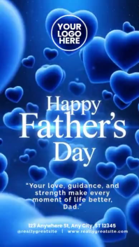 Blue Modern & Minimal Father's Day Instagram Story Video template