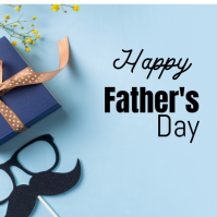 Blue Modern & Minimal Father's Day Logo template