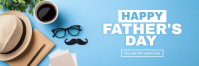 Blue Modern & Minimal Father's Day Twitter Banner template