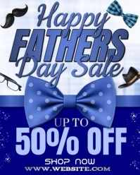 Blue Modern & Minimal Fathers Day Sale Instagram Portrait template