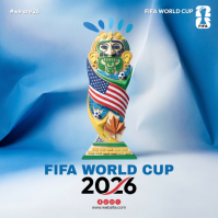 Blue Modern & Minimal FIFA World Cup 2026 Instagram Post template