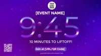 Blue Modern & Minimal Final Event Countdown Timer Template Digital Display (16:9)