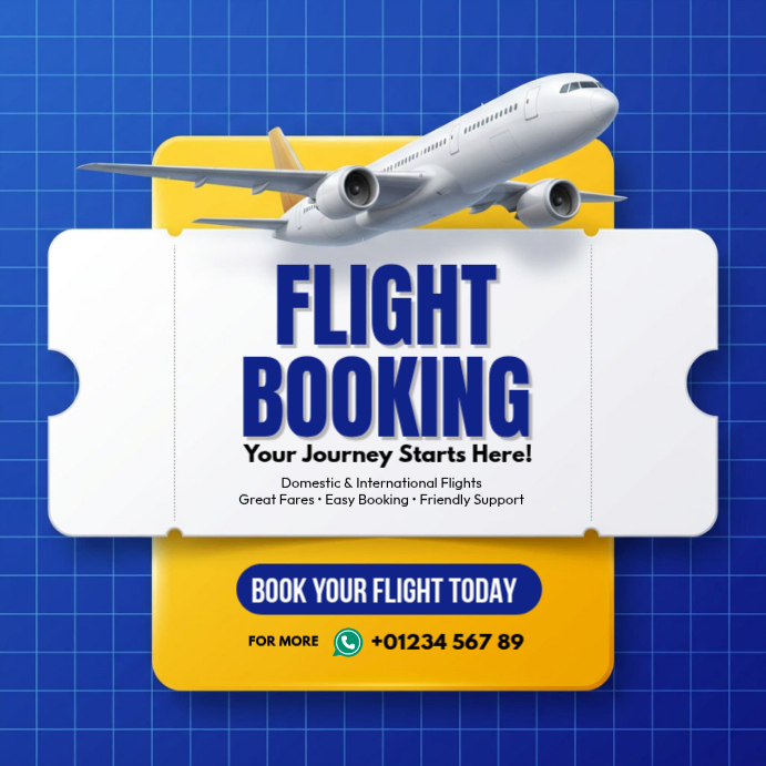 Flight Booking Instagram Ad Template | PosterMyWall