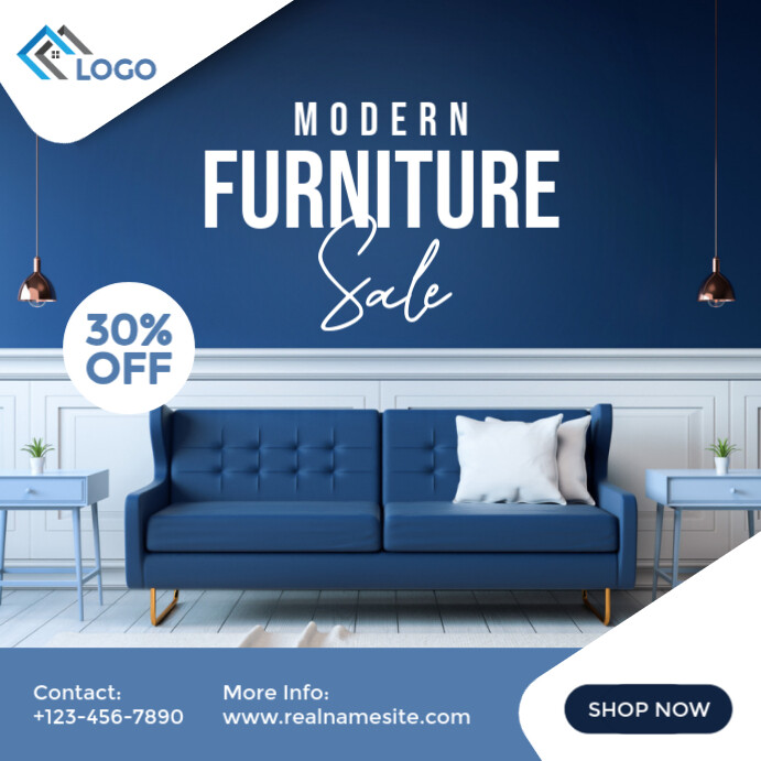 Copy of Blue Modern & Minimal Furniture Sale Instagram Post PosterMyWall