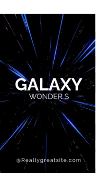 Blue Modern & Minimal Galaxy Wonders Digital Display (9:16) template