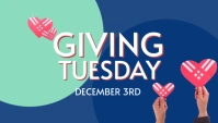 Blue Modern & Minimal Giving Tuesday Blog Header template
