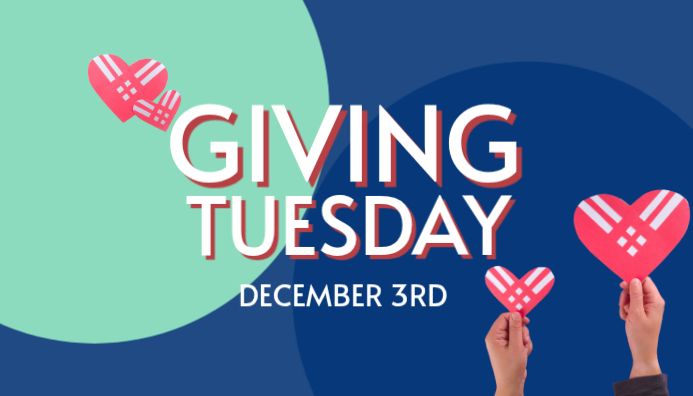 Blue Modern & Minimal Giving Tuesday Blog Header Template | PosterMyWall