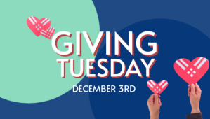 Niebieski Giving Tuesday Blog overskrift Template