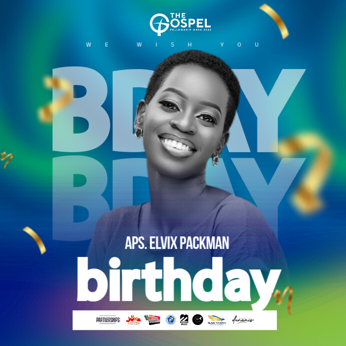 Copy of Blue Modern & Minimal Happy Birthday Instagram Post | PosterMyWall