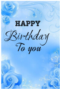 Blue Modern & Minimal Happy Birthday To You Poster Template  Poster