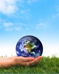 Blue Modern & Minimal Happy Earth Day Instagram Portrait template
