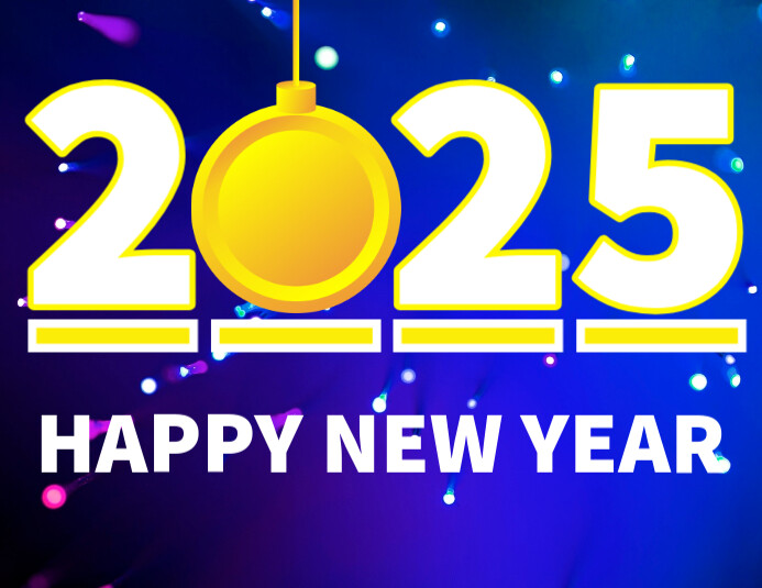 Copy of Blue Modern & Minimal Happy New Year Flyer (us Letter ...