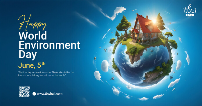 Blue Modern & Minimal Happy World Environment Template | PosterMyWall