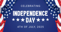 Blue Modern & Minimal Independence Day Facebook Shared Image template