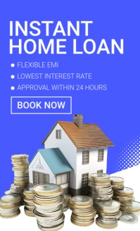 Blue Modern & Minimal Instant Home Loan Us Legal Legale USA template