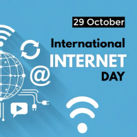 Blu International Internet Day Instagram Post Template