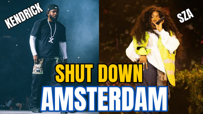 Blue Modern & Minimal Kendrick And Sza Amsterdam Your Youtube Thumbnail  Youtube Thumbnail template