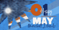 Blue Modern & Minimal Marshall Islands Independence Day Facebook Shared Image template