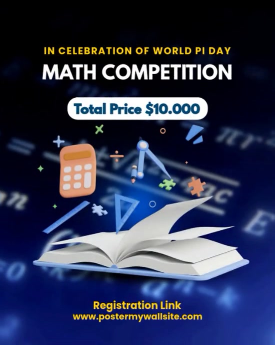 Pinniomal Math Copy of Blue Modern & Minimal Math Competition Instagram Portrait ...