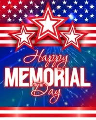 Blue Modern & Minimal Memorial Day Instagram Portrait template