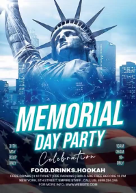 Azul Memorial Day Party A6 Template