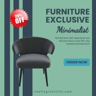 Blue Modern & Minimal Modern Furniture Sale Template Square (1:1)