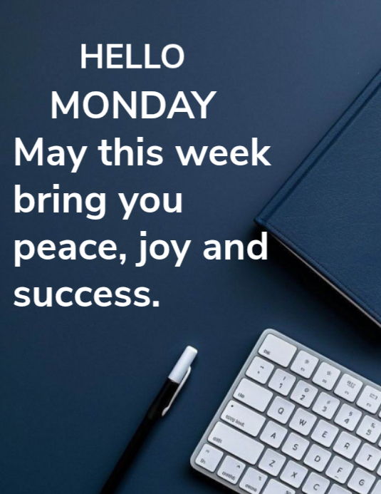 Blue Modern & Minimal Monday Motivation Quote Flyer Template | PosterMyWall