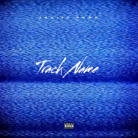 Blue Modern & Minimal Music Album Cover Album Cover Video template