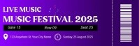 Blue Modern & Minimal Music Festival Twitter Banner template