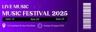 Blue Modern & Minimal Music Festival Twitter Banner Nagłówek na Twittera template