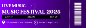 蓝色 Music Festival Twitter Banner Template