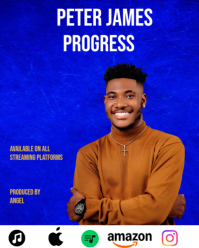 蓝色 Music Release Promotion Instagram Portrait Template