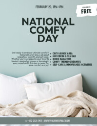 Biru National Comfy Day Ulotka Template