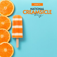 Blue Modern & Minimal National Creamsicle Day Instagram Post template