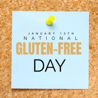 Blue Modern & Minimal National Gluten-free Day Instagram Post Instagram-opslag template