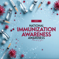 Blue Modern & Minimal National Immunization Awareness Month Instagram Post template